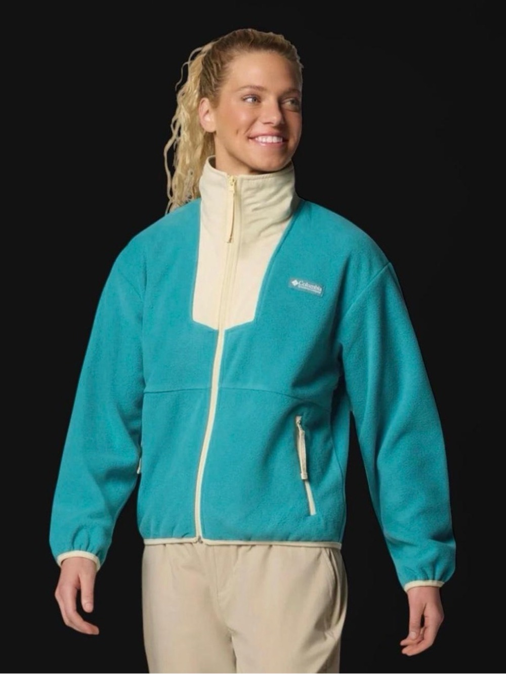 Columbia Women Green Sequoia Grove Fleece Jacket Size XL